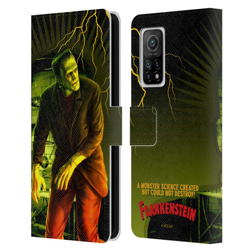 Universal Monsters Frankenstein Yellow Leather Book Wallet Case Cover For Xiaomi Mi 10T 5G