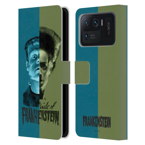 Universal Monsters Frankenstein Half Leather Book Wallet Case Cover For Xiaomi Mi 11 Ultra