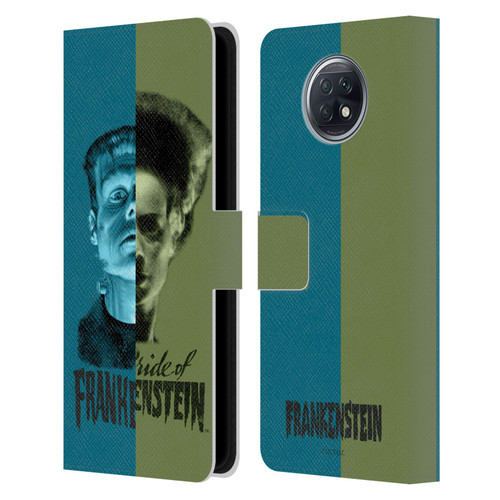 Universal Monsters Frankenstein Half Leather Book Wallet Case Cover For Xiaomi Redmi Note 9T 5G