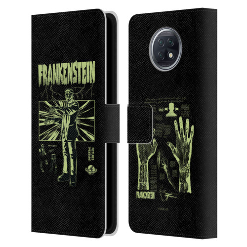 Universal Monsters Frankenstein Lightning Leather Book Wallet Case Cover For Xiaomi Redmi Note 9T 5G