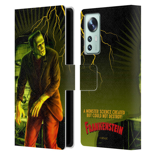 Universal Monsters Frankenstein Yellow Leather Book Wallet Case Cover For Xiaomi 12