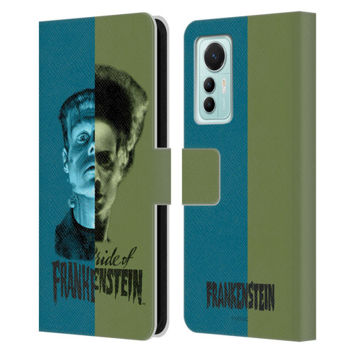 Universal Monsters Frankenstein Half Leather Book Wallet Case Cover For Xiaomi 12 Lite