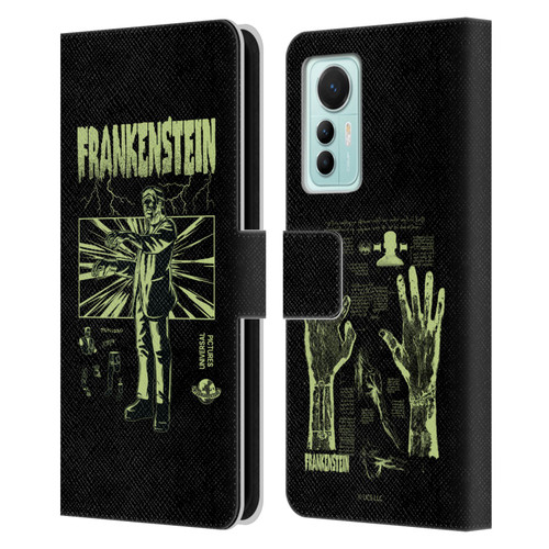 Universal Monsters Frankenstein Lightning Leather Book Wallet Case Cover For Xiaomi 12 Lite