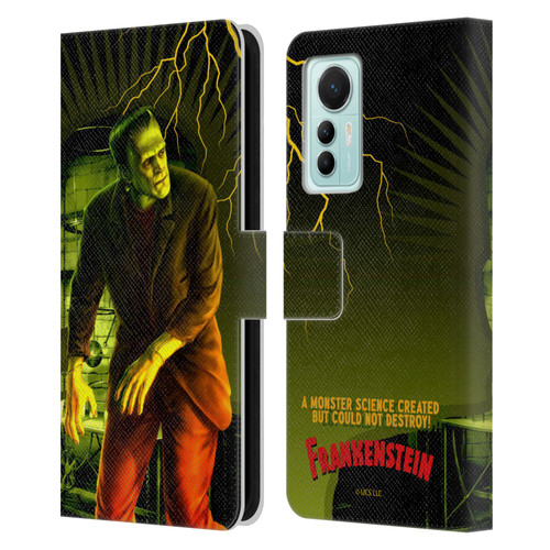 Universal Monsters Frankenstein Yellow Leather Book Wallet Case Cover For Xiaomi 12 Lite