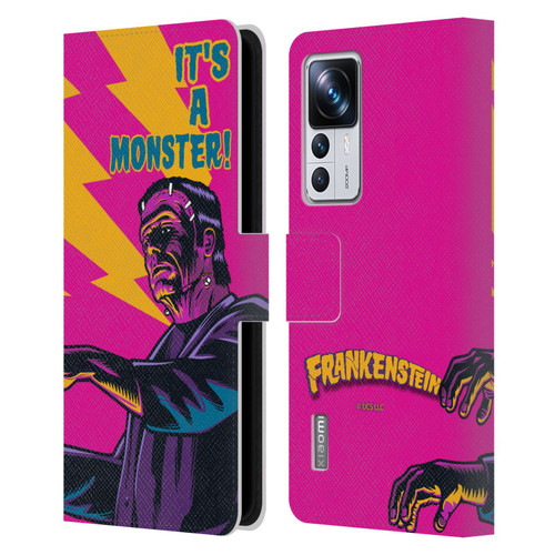 Universal Monsters Frankenstein It's A Monster Leather Book Wallet Case Cover For Xiaomi 12T Pro