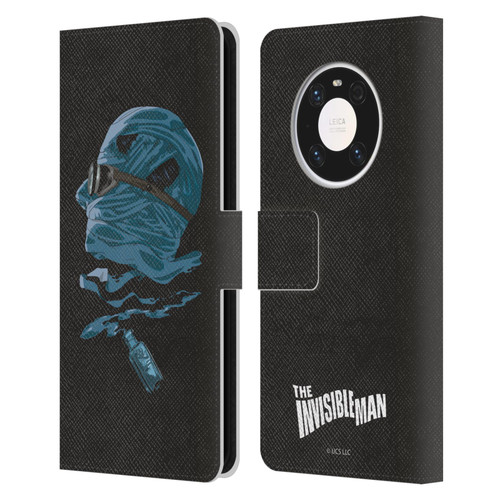 Universal Monsters The Invisible Man Blue Leather Book Wallet Case Cover For Huawei Mate 40 Pro 5G