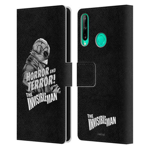 Universal Monsters The Invisible Man Horror And Terror Leather Book Wallet Case Cover For Huawei P40 lite E