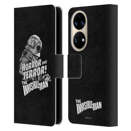 Universal Monsters The Invisible Man Horror And Terror Leather Book Wallet Case Cover For Huawei P50