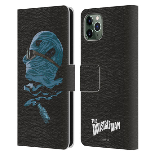 Universal Monsters The Invisible Man Blue Leather Book Wallet Case Cover For Apple iPhone 11 Pro Max