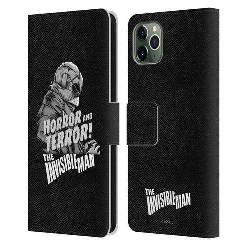 Universal Monsters The Invisible Man Horror And Terror Leather Book Wallet Case Cover For Apple iPhone 11 Pro Max