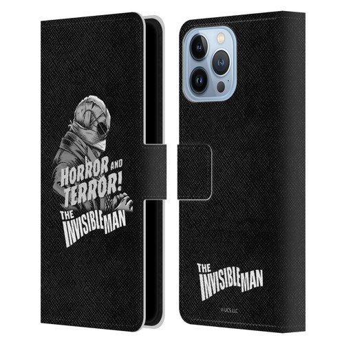 Universal Monsters The Invisible Man Horror And Terror Leather Book Wallet Case Cover For Apple iPhone 13 Pro Max