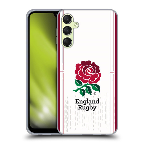 England Rugby Union 2023/24 Crest Kit Home Soft Gel Case for Samsung Galaxy A24 4G / Galaxy M34 5G