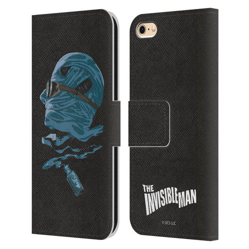 Universal Monsters The Invisible Man Blue Leather Book Wallet Case Cover For Apple iPhone 6 / iPhone 6s