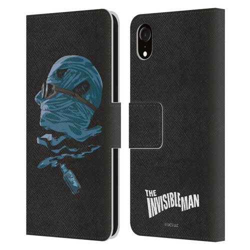 Universal Monsters The Invisible Man Blue Leather Book Wallet Case Cover For Apple iPhone XR
