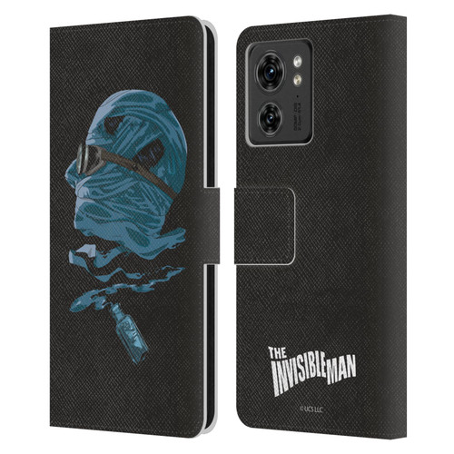 Universal Monsters The Invisible Man Blue Leather Book Wallet Case Cover For Motorola Moto Edge 40