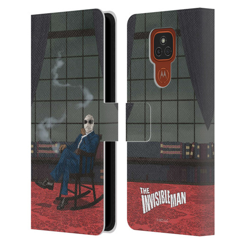 Universal Monsters The Invisible Man Key Art Leather Book Wallet Case Cover For Motorola Moto E7 Plus