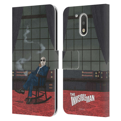 Universal Monsters The Invisible Man Key Art Leather Book Wallet Case Cover For Motorola Moto G41