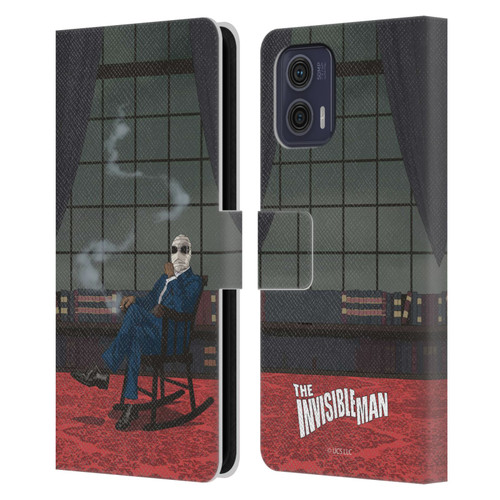 Universal Monsters The Invisible Man Key Art Leather Book Wallet Case Cover For Motorola Moto G73 5G