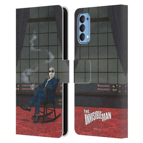 Universal Monsters The Invisible Man Key Art Leather Book Wallet Case Cover For OPPO Reno 4 5G