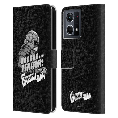 Universal Monsters The Invisible Man Horror And Terror Leather Book Wallet Case Cover For OPPO Reno8 4G