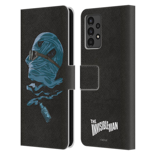 Universal Monsters The Invisible Man Blue Leather Book Wallet Case Cover For Samsung Galaxy A13 (2022)