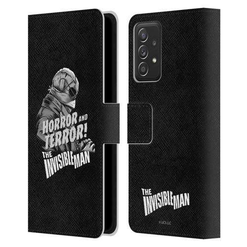 Universal Monsters The Invisible Man Horror And Terror Leather Book Wallet Case Cover For Samsung Galaxy A53 5G (2022)