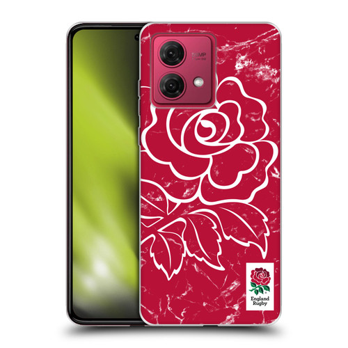England Rugby Union Marble Red Soft Gel Case for Motorola Moto G84 5G