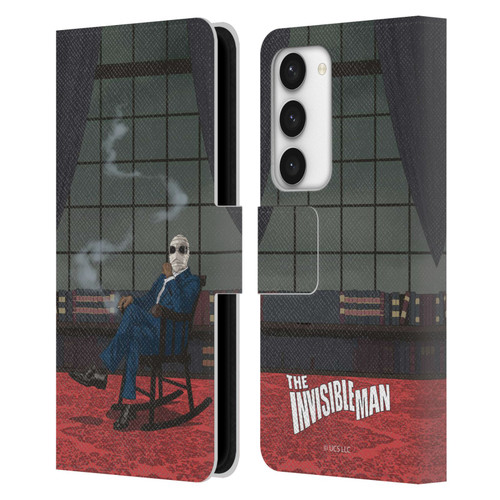 Universal Monsters The Invisible Man Key Art Leather Book Wallet Case Cover For Samsung Galaxy S23 5G