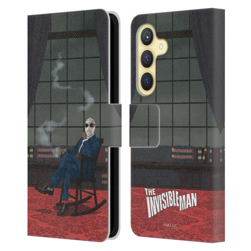 Universal Monsters The Invisible Man Key Art Leather Book Wallet Case Cover For Samsung Galaxy S24 5G