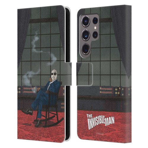 Universal Monsters The Invisible Man Key Art Leather Book Wallet Case Cover For Samsung Galaxy S24 Ultra 5G