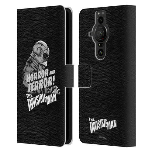 Universal Monsters The Invisible Man Horror And Terror Leather Book Wallet Case Cover For Sony Xperia Pro-I