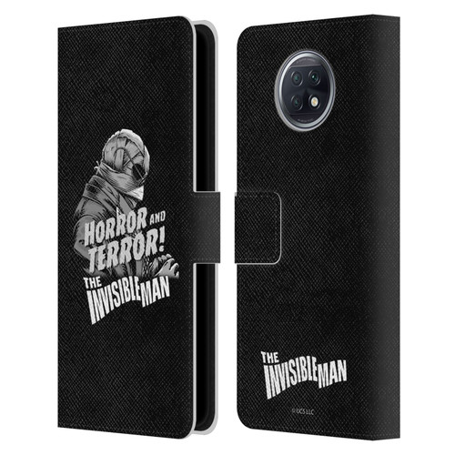 Universal Monsters The Invisible Man Horror And Terror Leather Book Wallet Case Cover For Xiaomi Redmi Note 9T 5G