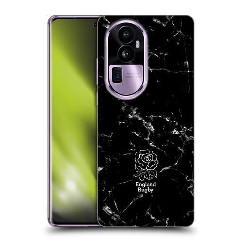 England Rugby Union Marble Black Soft Gel Case for OPPO Reno10 Pro+