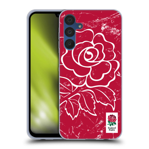 England Rugby Union Marble Red Soft Gel Case for Samsung Galaxy A15