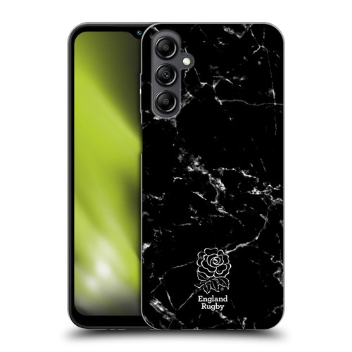 England Rugby Union Marble Black Soft Gel Case for Samsung Galaxy M14 5G