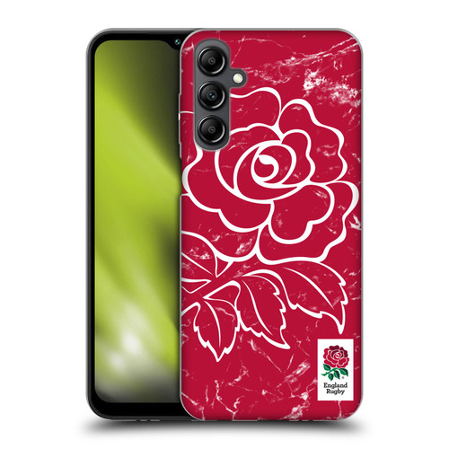 England Rugby Union Marble Red Soft Gel Case for Samsung Galaxy M14 5G