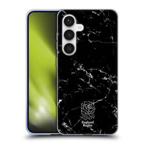 England Rugby Union Marble Black Soft Gel Case for Samsung Galaxy S24 5G