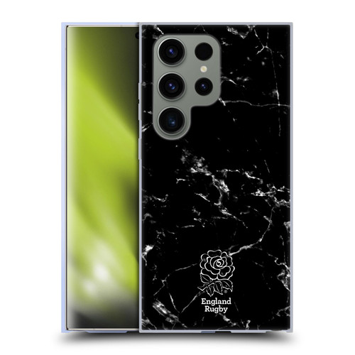 England Rugby Union Marble Black Soft Gel Case for Samsung Galaxy S24 Ultra 5G