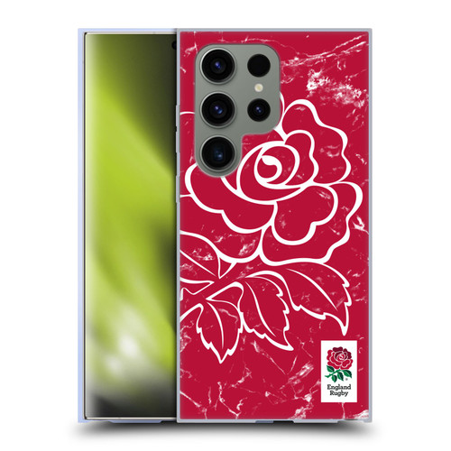 England Rugby Union Marble Red Soft Gel Case for Samsung Galaxy S24 Ultra 5G