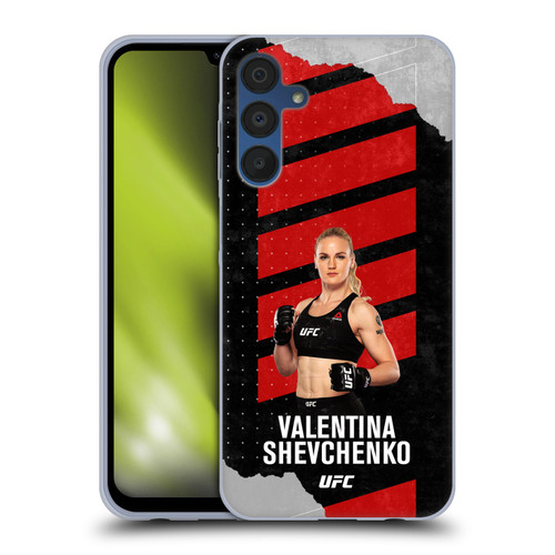 UFC Valentina Shevchenko Fight Card Soft Gel Case for Samsung Galaxy A15