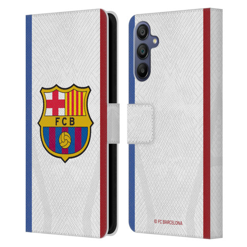FC Barcelona 2023/24 Crest Kit Away Leather Book Wallet Case Cover For Samsung Galaxy A15