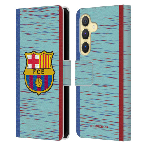 FC Barcelona 2023/24 Crest Kit Third Leather Book Wallet Case Cover For Samsung Galaxy S24 5G