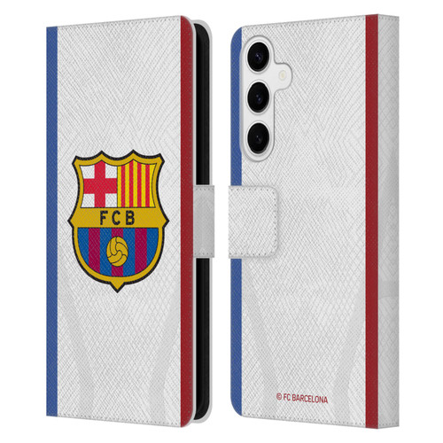 FC Barcelona 2023/24 Crest Kit Away Leather Book Wallet Case Cover For Samsung Galaxy S24+ 5G