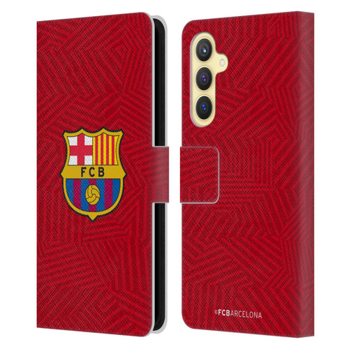 FC Barcelona Crest Red Leather Book Wallet Case Cover For Samsung Galaxy S23 FE 5G