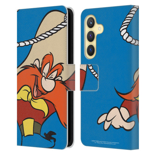 Looney Tunes Characters Yosemite Sam Leather Book Wallet Case Cover For Samsung Galaxy S24 5G