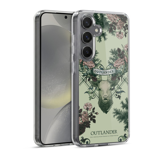 Outlander Composed Graphics Floral Deer Soft Gel Case for Samsung Galaxy S24 5G & MagSafe
