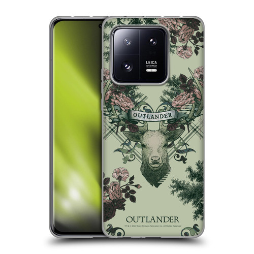 Outlander Composed Graphics Floral Deer Soft Gel Case for Xiaomi 13 Pro 5G