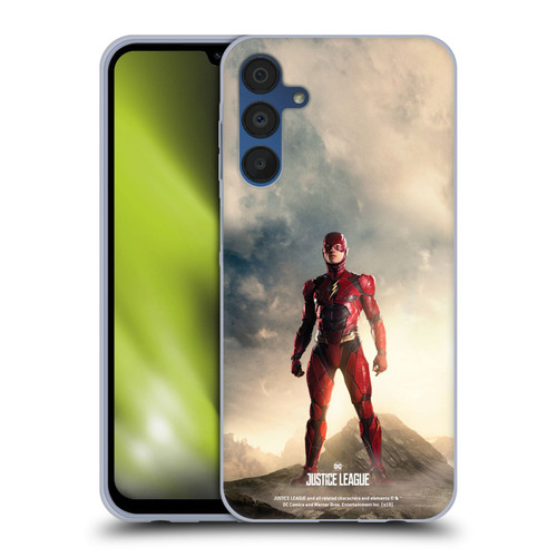 Justice League Movie Character Posters The Flash Soft Gel Case for Samsung Galaxy A15