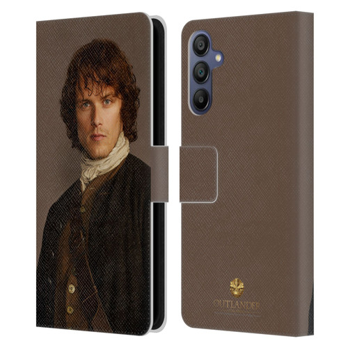 Outlander Characters Jamie Traditional Leather Book Wallet Case Cover For Samsung Galaxy A15