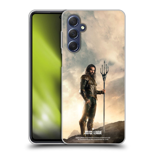 Justice League Movie Character Posters Aquaman Soft Gel Case for Samsung Galaxy M54 5G
